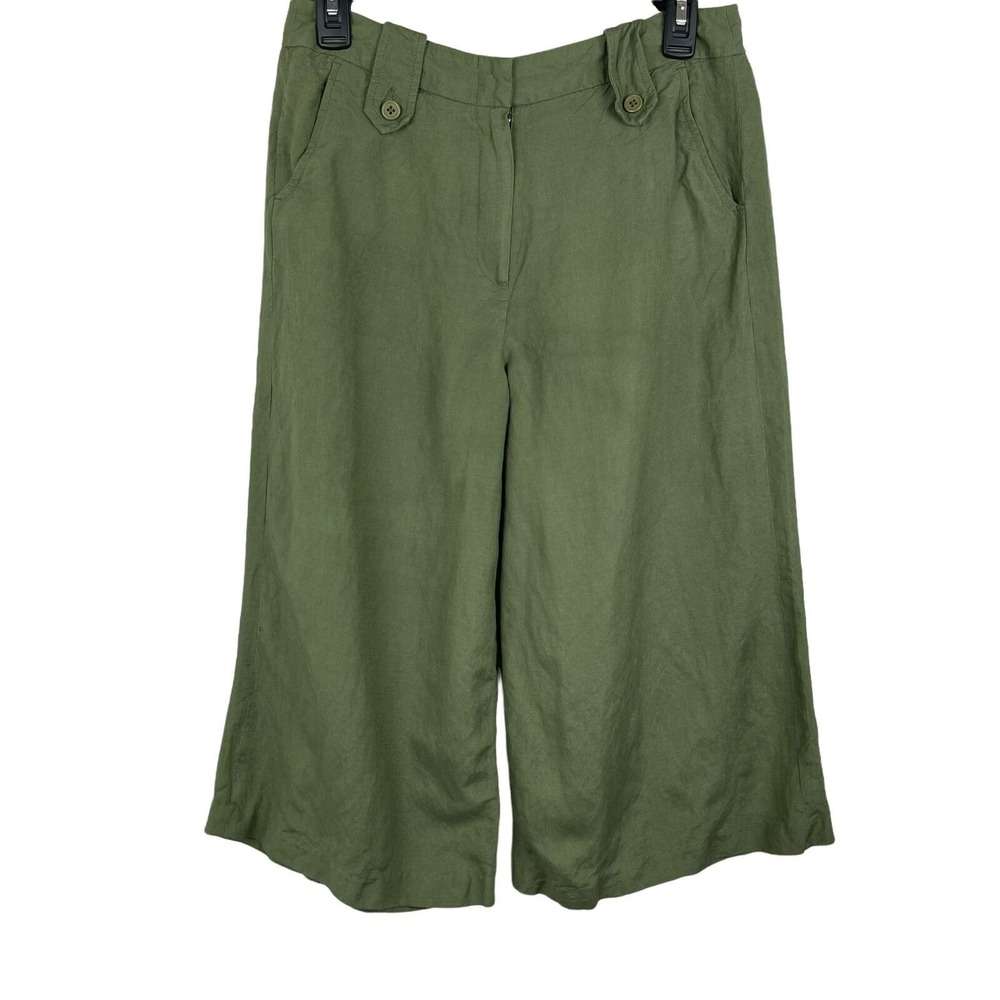 Larry Levine Women Crop Capri Wide-Leg Pants Size 8